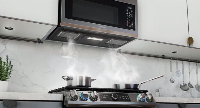 Samsung 1.7 Cu. Ft. Fingerprint Resistant Stainless Steel Over the Range Convection Microwave-10