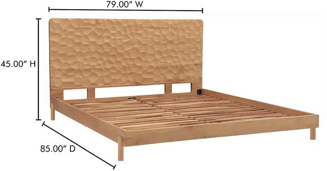 Moe's Home Collection Misaki Natural King Panel Bed-2