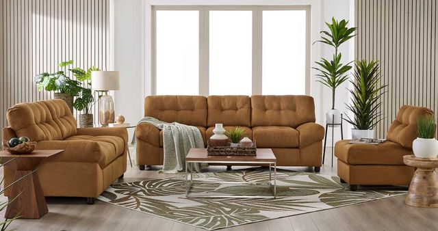 Hughes Furniture® 25100 Bonanza Brassy Sofa-1