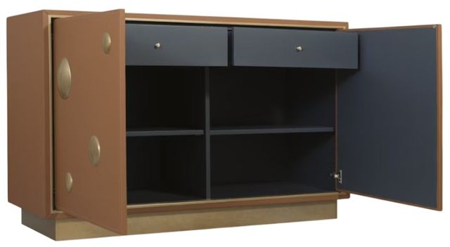 Hooker® Furniture Melange Lottie Dottie Brown Hall Chest with Gold Accents-4