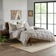 Olliix by INK+IVY 3 Piece Gray King/California King Masie Elastic Embroidered Cotton Duvet Cover Set-3