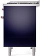 Ilve® Nostalgie II Series 40" Midnight Blue Pro Style Dual Fuel Range-4