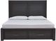 Signature Design by Ashley® Foyland Brushed Black/Dusty Gray Brown King Storage Panel Bed-2