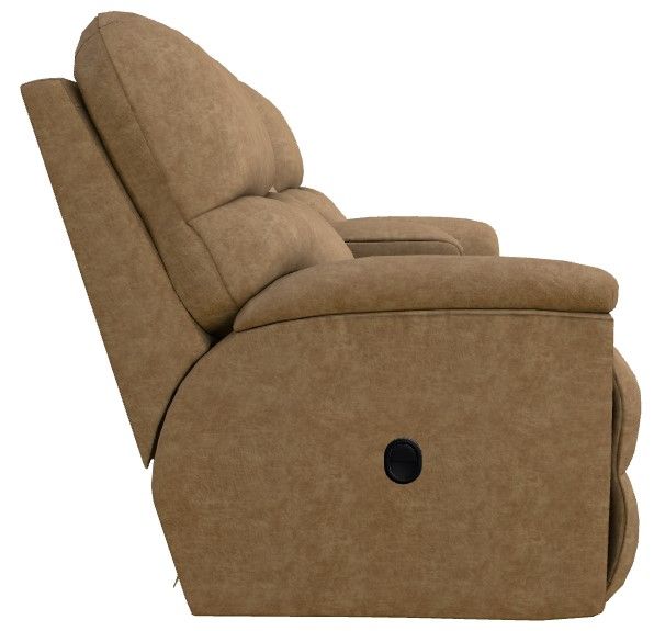 La-Z-Boy® Trouper Camel Manual Reclining Loveseat with Console-2