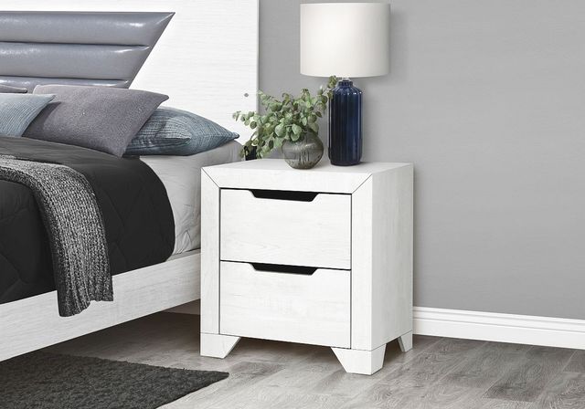 Monarch Specialties Inc. Light Grey/White Nightstand-2