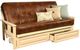 Kodiak Furniture Monterey Oregon Trail Saddle/Antique White Full Storage Futon with Mattress-0