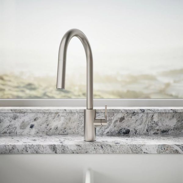 KOHLER® Elate® Vibrant Stainless 17" Kitchen Sink Faucet with 2-Function Sprayhead-3