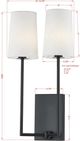 Forty West Vernon Black 2-Light Sconce-1