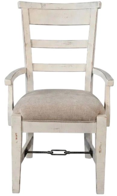 Sunny Designs™ Marina Beige/White Sand Dining Arm Chair-4