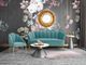 TOV Furniture Daisy Petite Sea Blue Velvet Settee-4