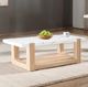 Furniture of America® Sundbry White Coffee Table with Natural Base-0