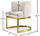 Meridian Furniture Gianna Cream/Gold Velvet Dining Chair-3