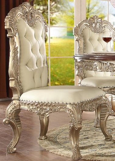 Homey Design 9-Piece Light Gray/Metallic Silver Dining Room Set-2