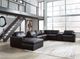 Signature Design by Ashley® ModMax II 8-Piece Black Left-Arm Facing Sectional with Chaise and Audio Consoles-1