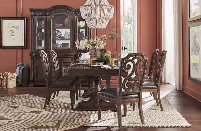 Magnussen Home® Durango Willadeene Brown 81" Trestle Dining Table-1
