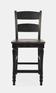 Jofran Inc. Madison County Vintage Black Ladderback Counter Stool-2