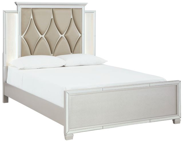 Signature Design by Ashley® Lindenfield Silver Queen Panel Bed-3