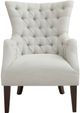 Olliix by Madison Park Ivory Hannah Button Tufted Wing Chair-0