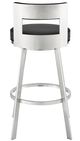 Armen Living Flynn Black/Brushed Stainless Steel 30'' Bar Stool-3
