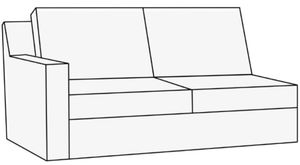 Albany Industries Haven Cocoa Left-Arm Facing Loveseat