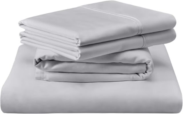 Tempur-Pedic® TEMPUR-Classic 4-Piece Silver Mist Cotton Queen Sheet Set-0