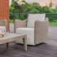 Uttermost® Sunset Oatmeal/Oyster White Fabric/Wicker Outdoor Swivel Lounge Chair-1