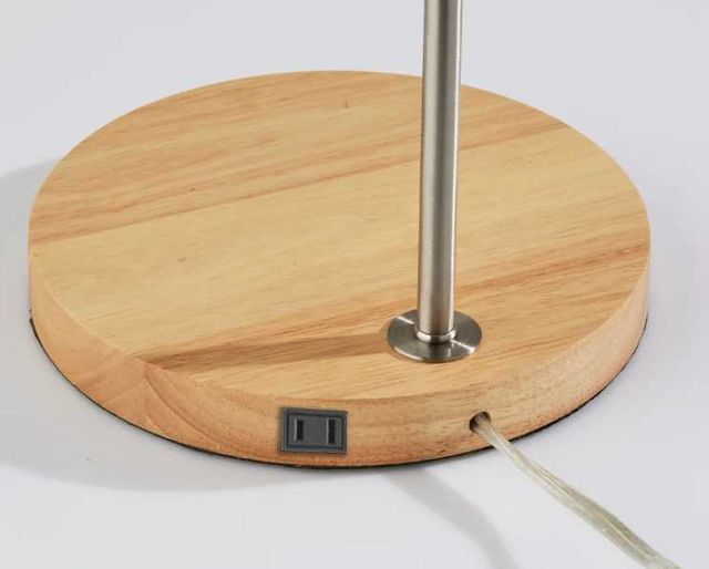 Adesso® Jude Brushed Steel/Natural Desk Lamp-1
