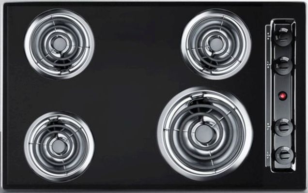 Summit® 30" Black Electric Cooktop-0