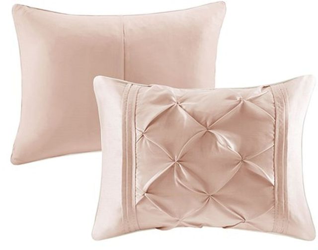 Olliix by Madison Park 7 Piece Tufted Blush Full Laurel Comforter Set-1