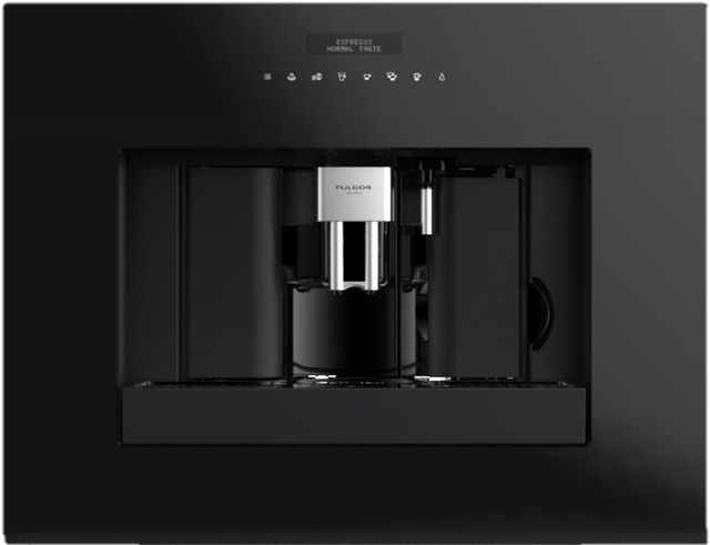 Fulgor Milano Distinto 24" Black Glass Built-In Coffee Maker-0