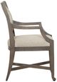 Fairfield® Customizable Rocco Leather Dining Arm Chair with 2 Casters-2
