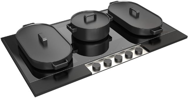 Fulgor Milano® Evano 700 Series 36” Black Anodized Induction Cooktop-2