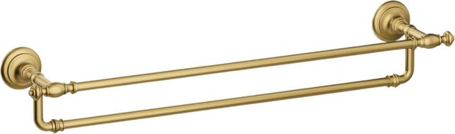 KOHLER® Artifacts® Vibrant Brushed Moderne Brass 24" Double Towel Bar-0