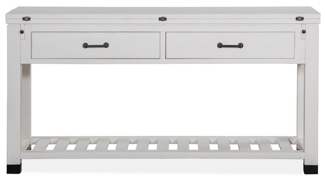 Magnussen Home® Harper Springs Silo White Flip Top Sofa Table-0