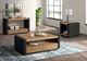 Elements International Breckenridge Light Oak Coffee Table with Black Frame-2