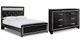 Signature Design by Ashley® Kaydell 2-Piece Black Queen Upholstered Panel Bedroom Set-0
