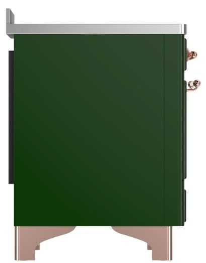 Ilve® Majestic III 48" Emerald Green Pro Style Induction Range with Solid Door and Copper Trim-3