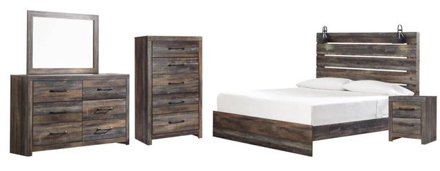 Signature Design by Ashley® Drystan 5-Piece Multi King Panel Bed Set-0