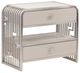 Michael Amini® Roxbury Park Gray/Stainless Steel Nightstand-0