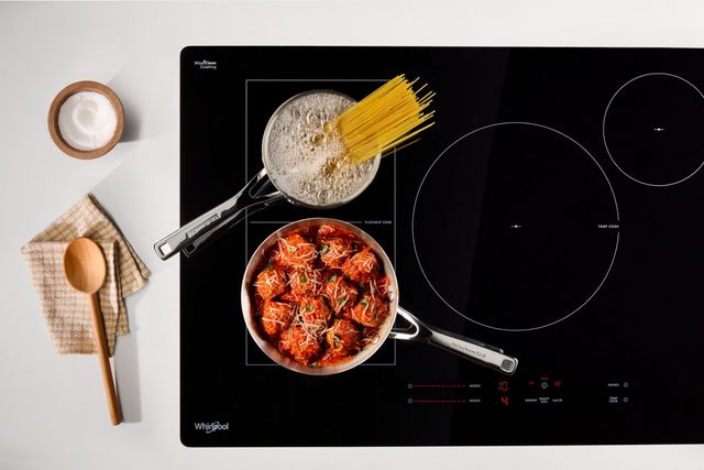 Whirlpool 36" Black/Stainless Steel Intelligent Induction Cooktop with Temp Cook™ Technology and WipeClean™ Coating-7