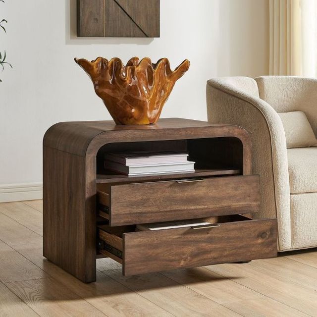 Uttermost® Decatur Dark Walnut Side Table-3
