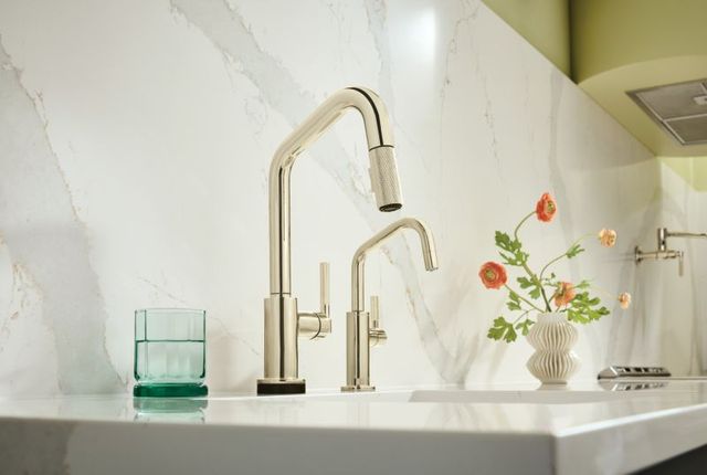 Brizo Litze® Brilliance® Polished Nickel Prep Faucet with Knurled Handle-1