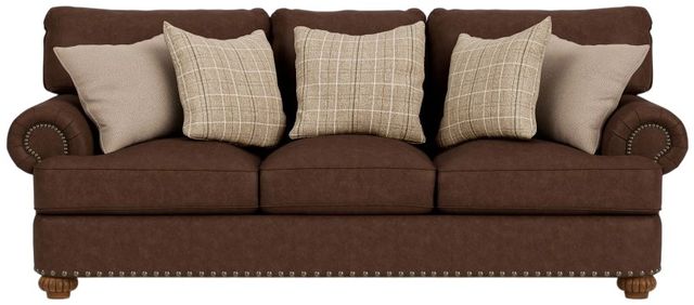 Flexsteel® Customizable Patterson Sofa with Nailhead Trim-3