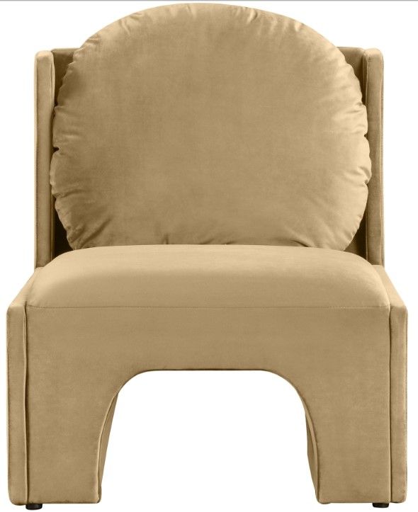 Meridian Furniture Sigma Camel Velvet Upholstered Accent Chair-1