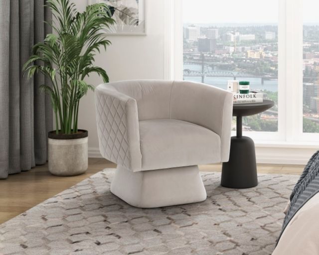 Homelegance® Candace Taupe Swivel Chair-1