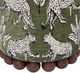 TOV Furniture Dex Olive Green Jacquard Leopard Ottoman-4