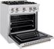 ZLINE Select 30" Satin Stainless Steel Pro Style Dual Fuel Range-3