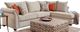Nationwide Furniture Distributors 2-Piece Cream Right-Arm Facing Sofa Sectional and Chaise-0