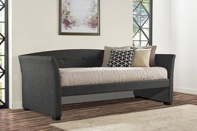 HH2 Home Morgan Onyx Linen Twin Youth Daybed with Trundle-1