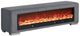 Furniture of America® Elnath Gray Bench with Visual Wood Log Fireplace-0